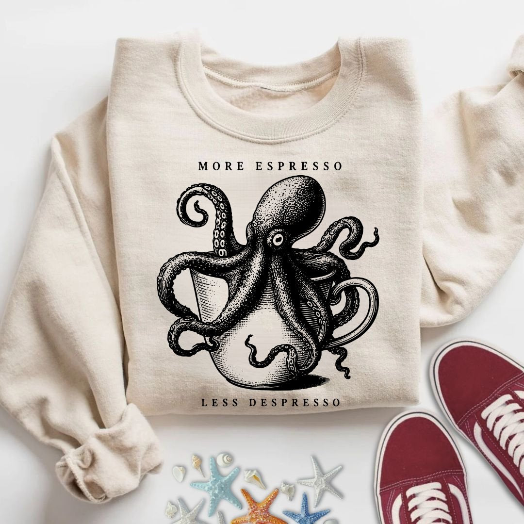 Espresso Octopus Sweatshirt