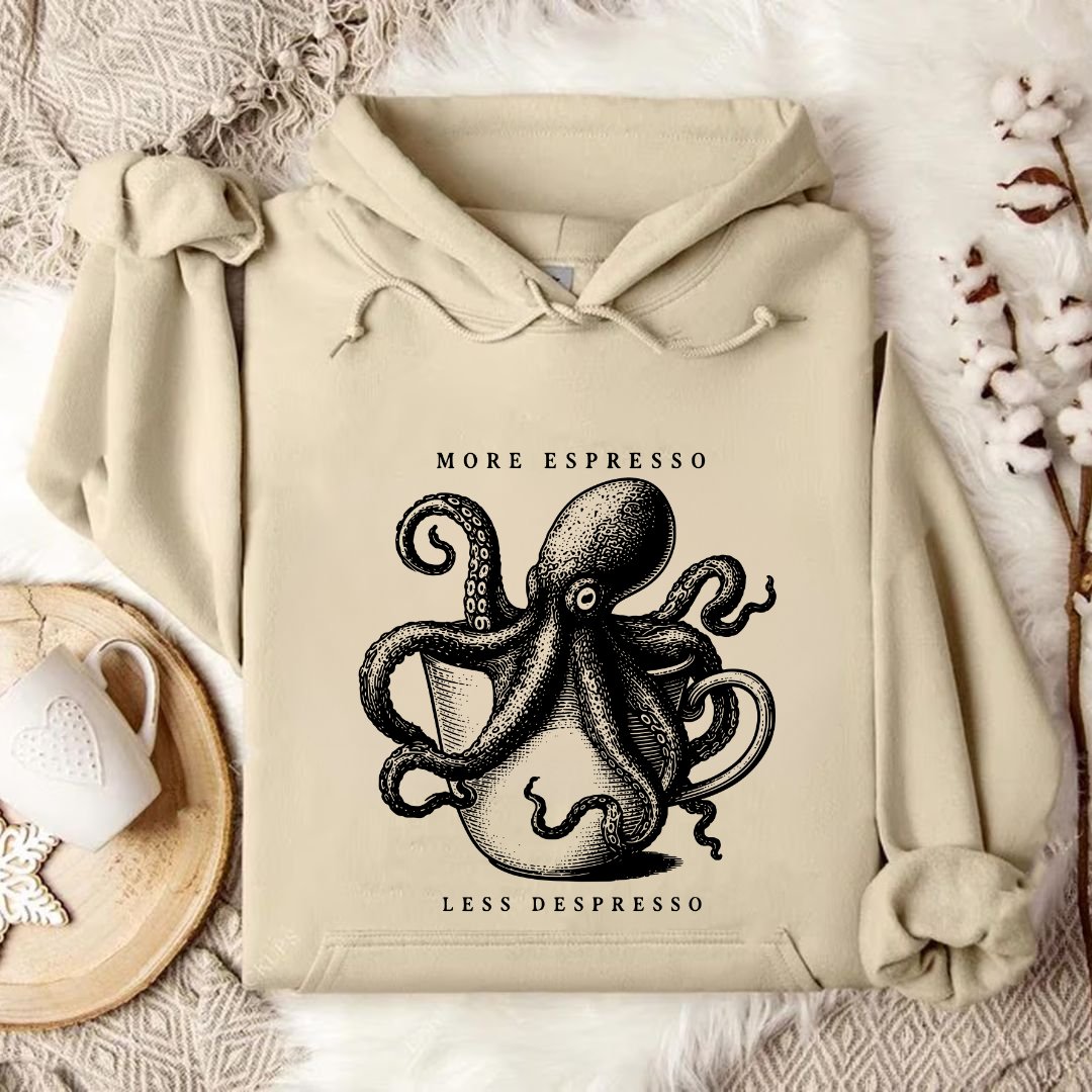 Espresso Octopus Hoodie