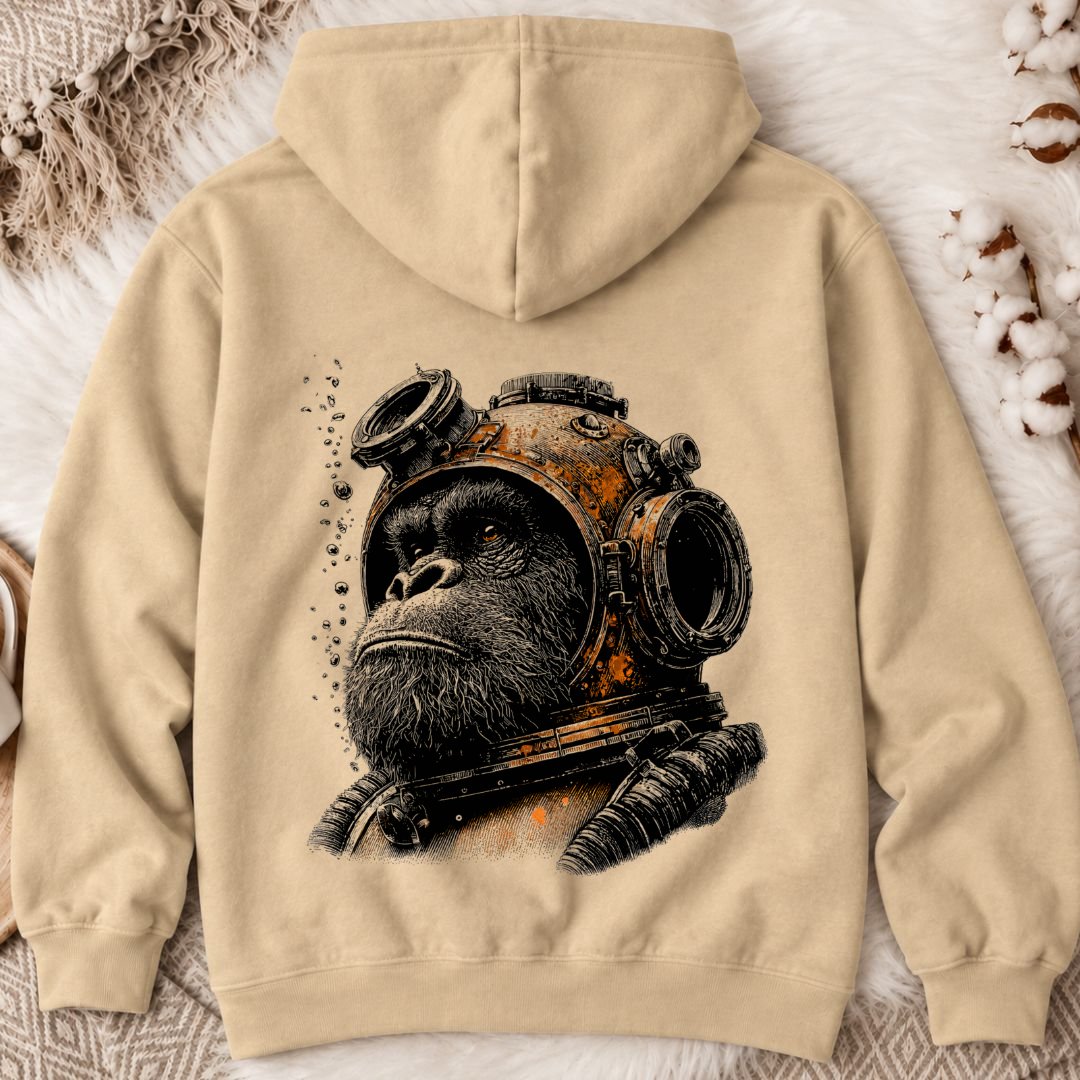 The Deep Sea Gorilla Back Print Hoodie