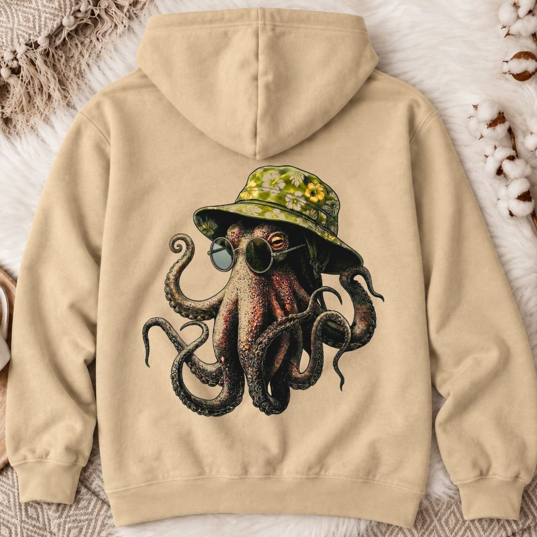 Summer Octopus Back Print Hoodie