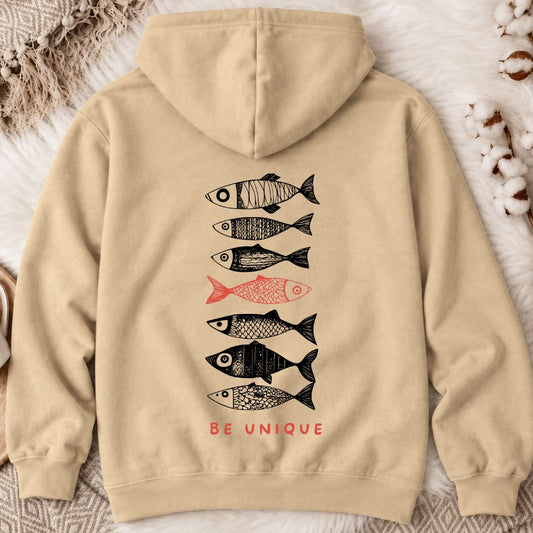 Be Unique Back Print Hoodie in Sand - Dolce Reverie