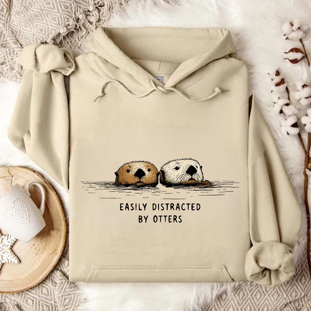Distracted By Otters Hoodie