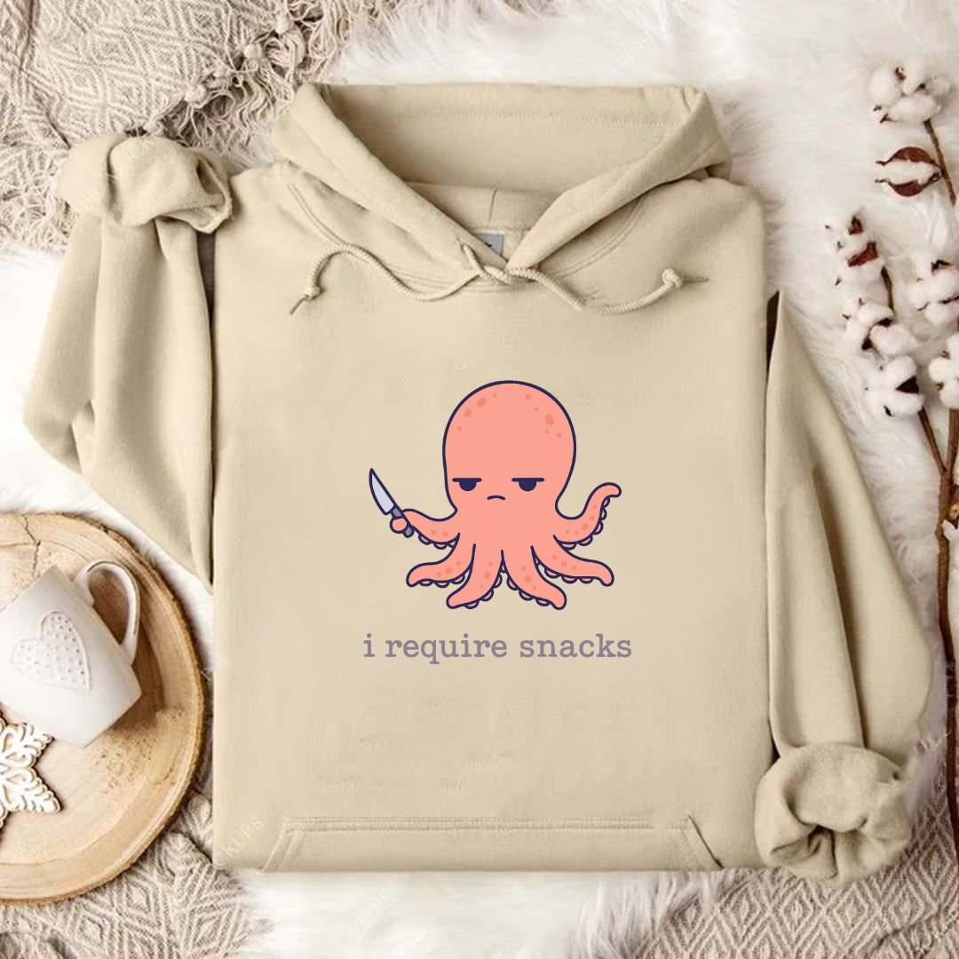 I Require Snacks Octopus Hoodie