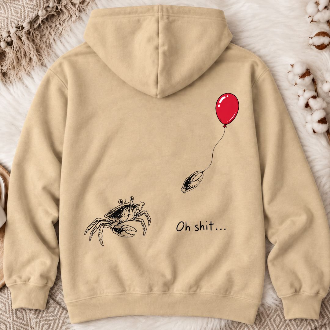 Oh...Crab Back Print Hoodie