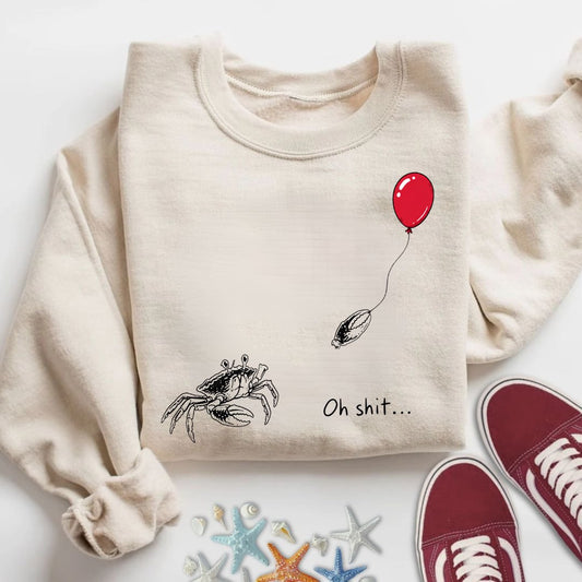 Oh...Crab Sweatshirt in Sand - Dolce Reverie