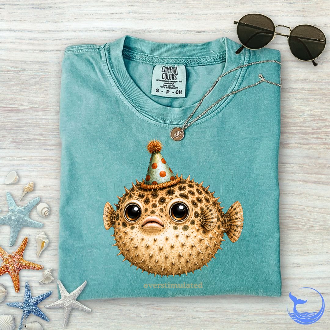 Overstimulated Pufferfish Comfort Colors T-Shirt