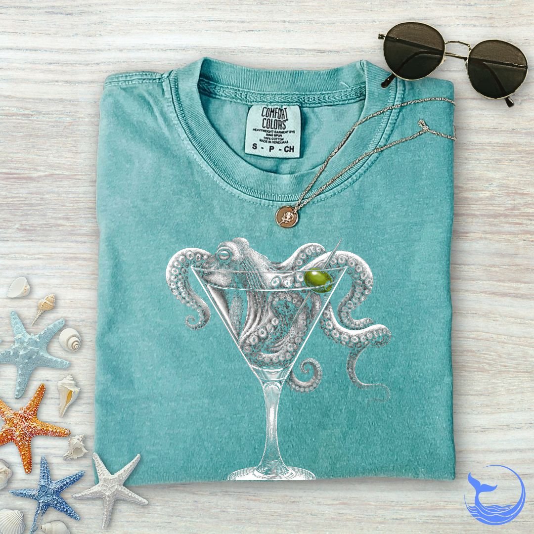 Octopus Martini Comfort Colors T-Shirt