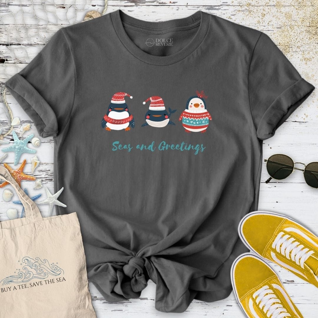 Seas and Greetings T-Shirt Charcoal / S
