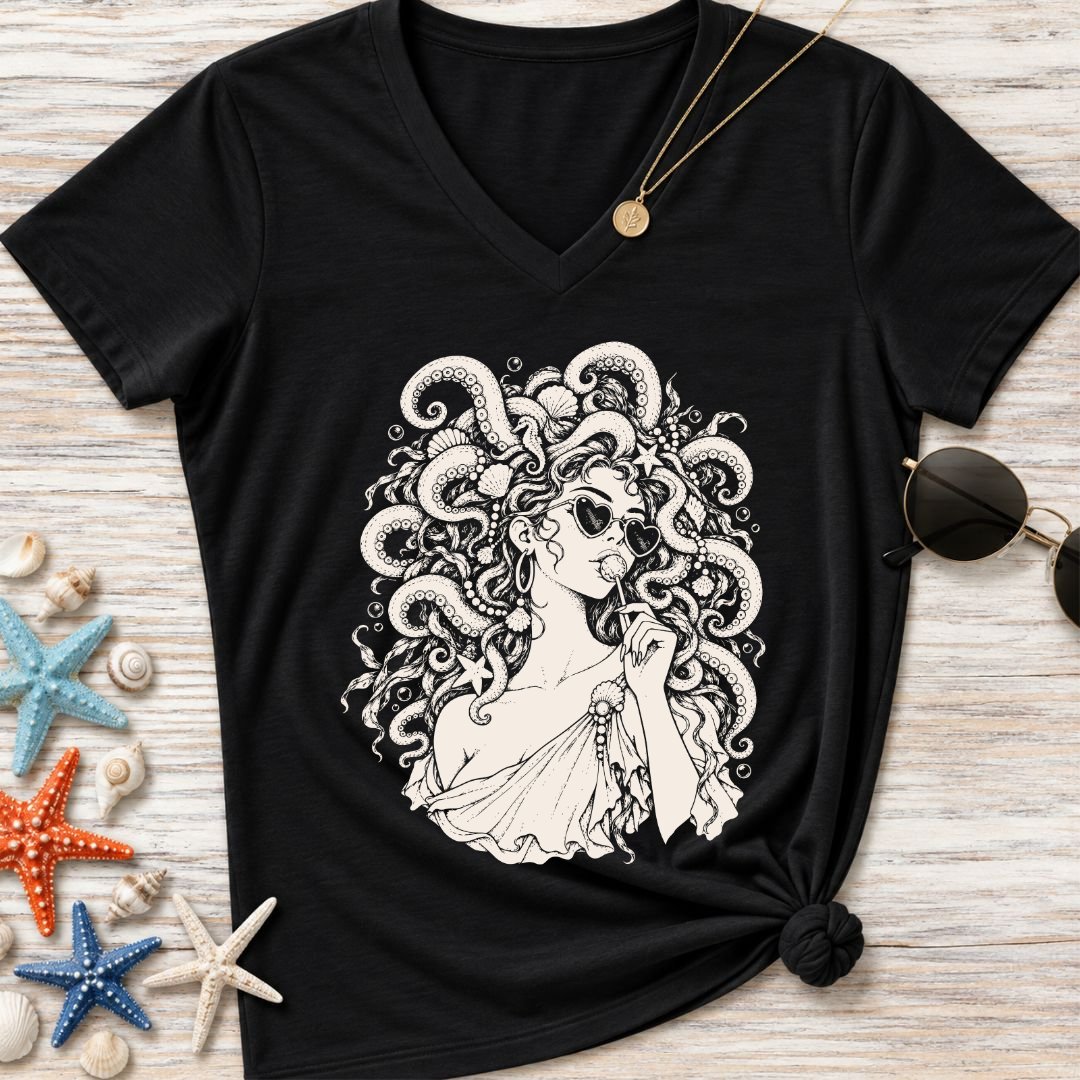 Ocean Medusa Women's V-Neck T-Shirt