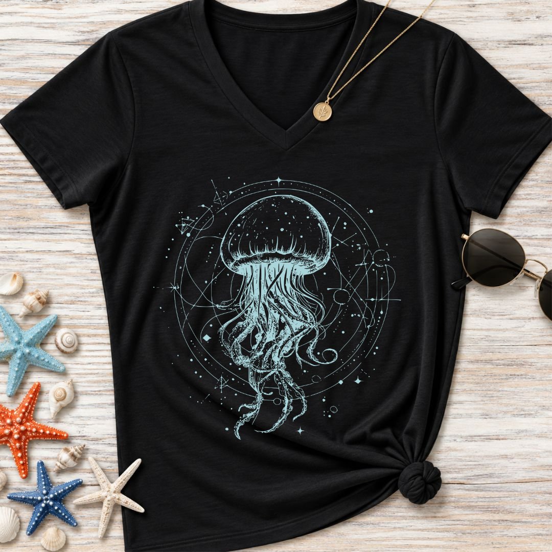 Cosmic Jellyfish Women's V-Neck T-Shirt