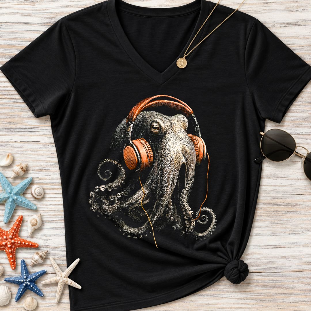 Groovy Octopus Women's V-Neck T-Shirt