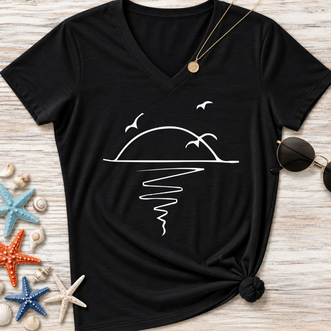 Sunset Women's V-Neck T-Shirt