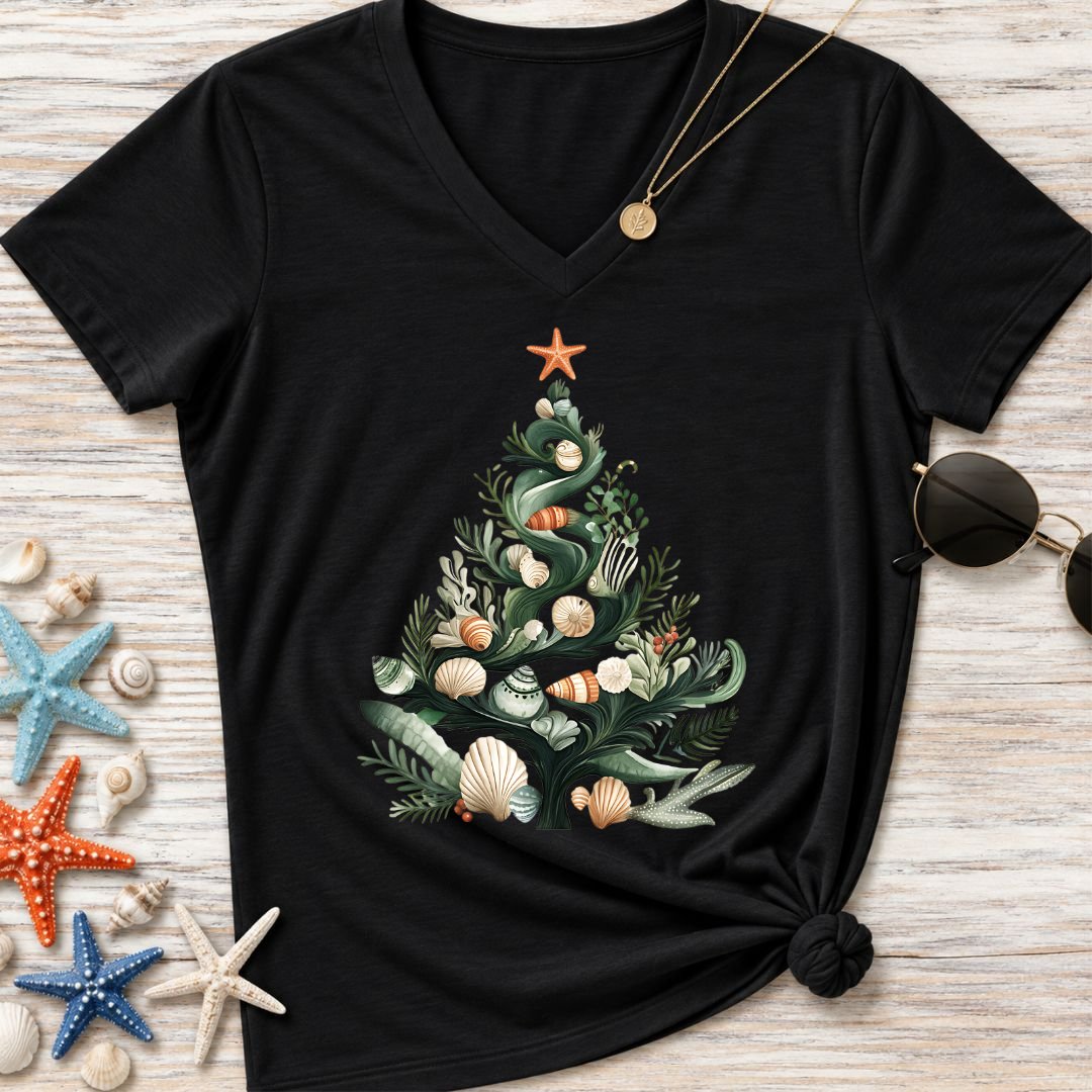 Underwater Christmas Women's V-Neck T-Shirt