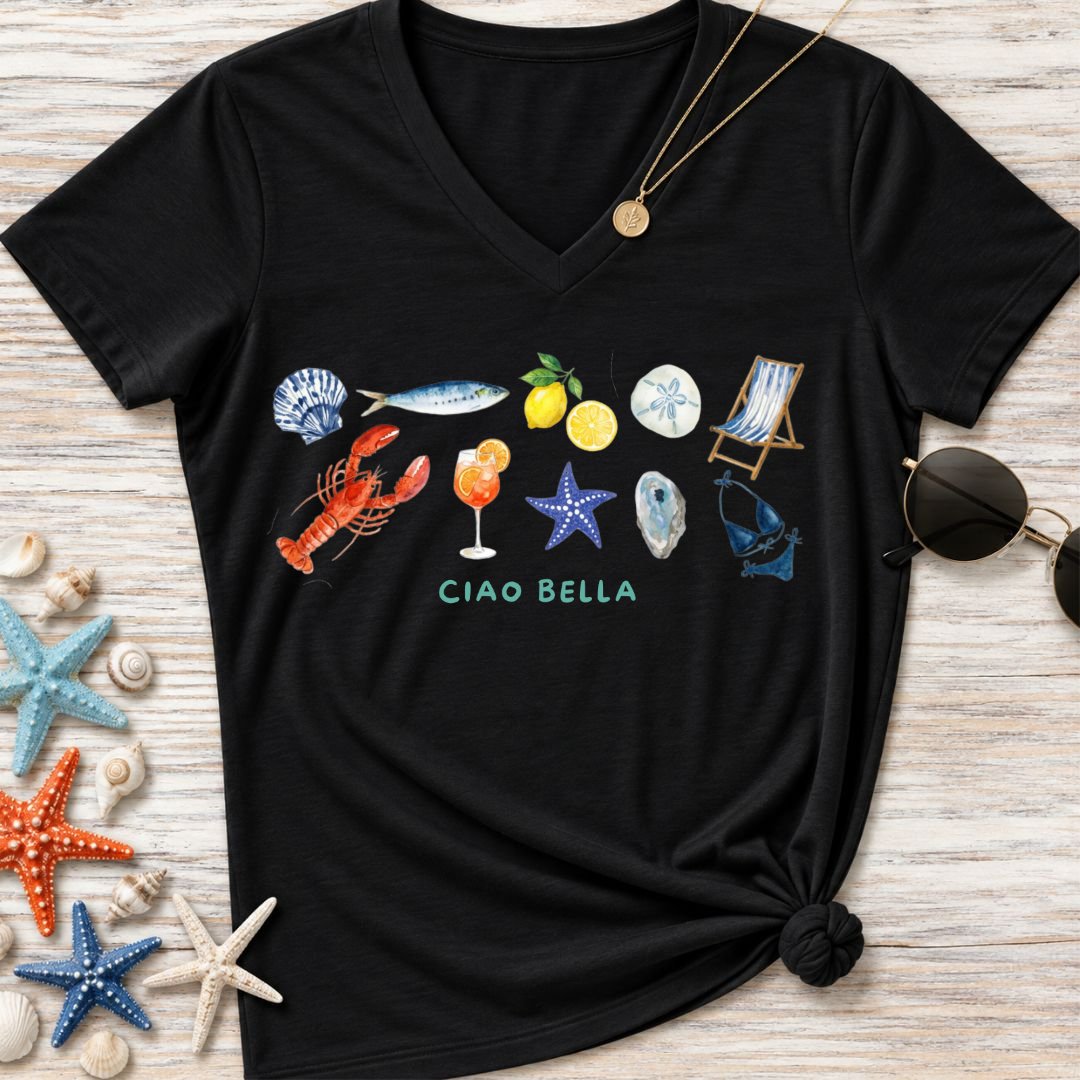 Italian Summer Women's V-Neck T-Shirt