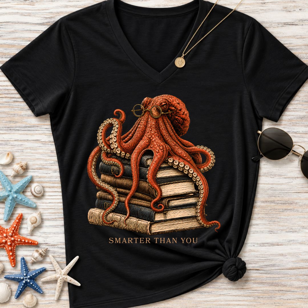 Smarter Than You, Octopus Women's V-Neck T-Shirt