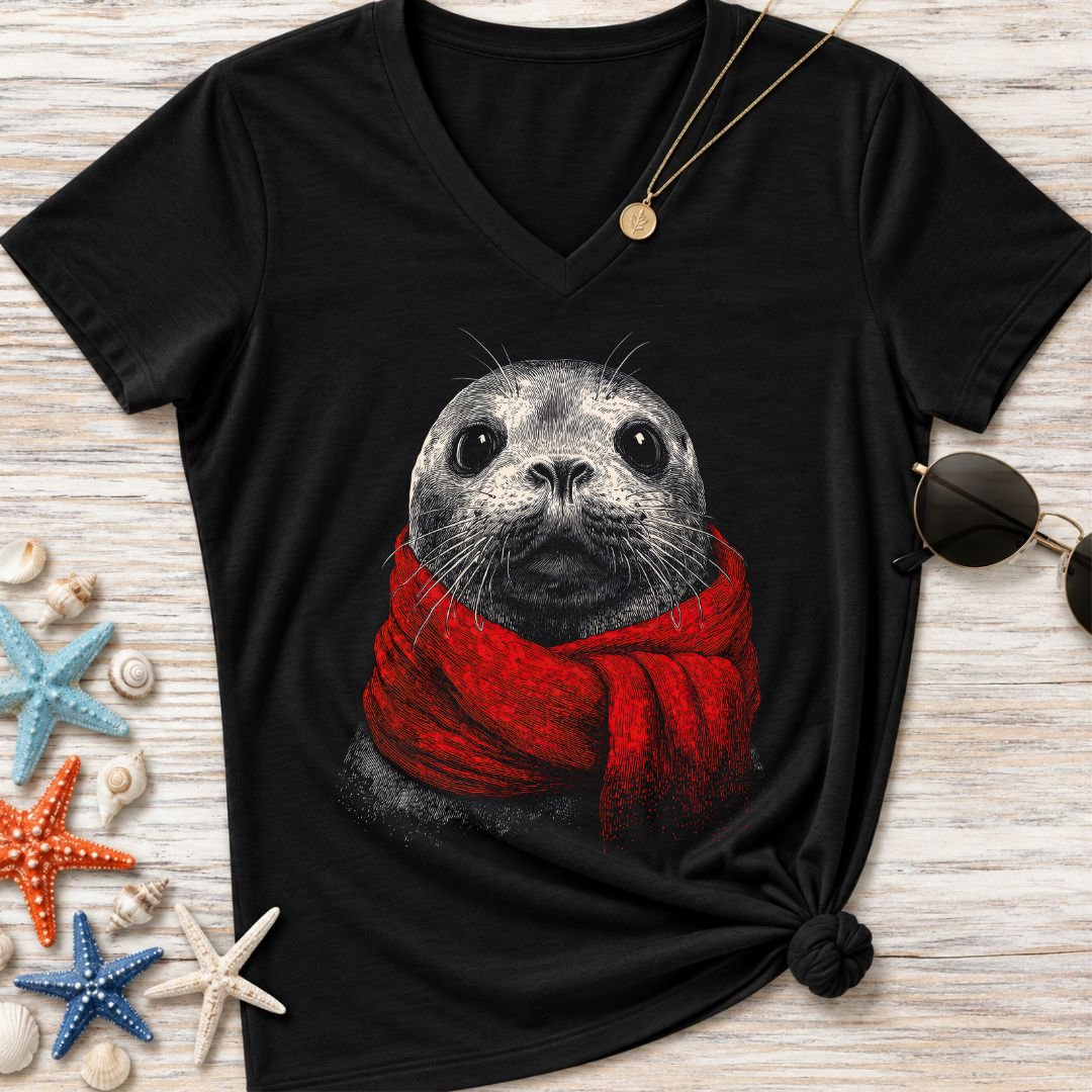 Winter Seal Women's V-Neck T-Shirt