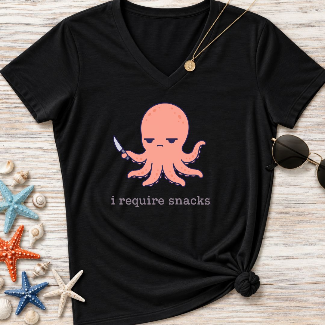 I Require Snacks Women's V-Neck T-Shirt