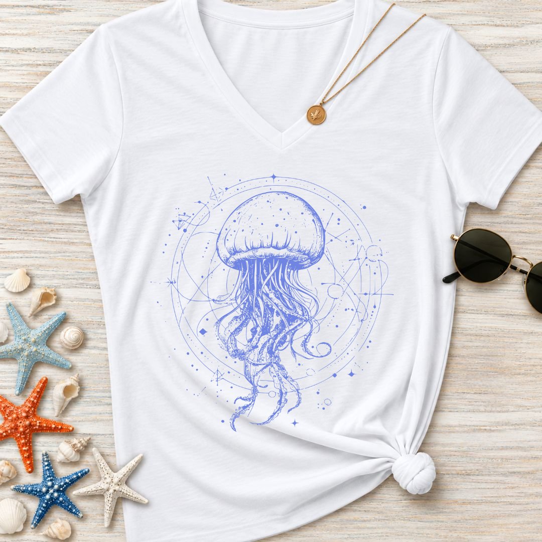 Cosmic Jellyfish Women's V-Neck T-Shirt