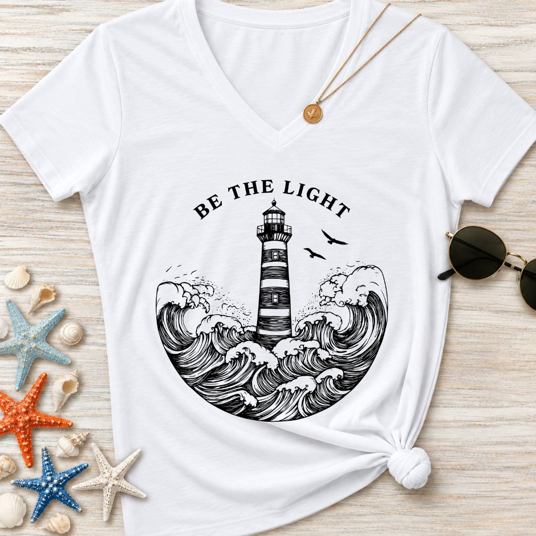 Be The Light Women's V-Neck T-Shirt