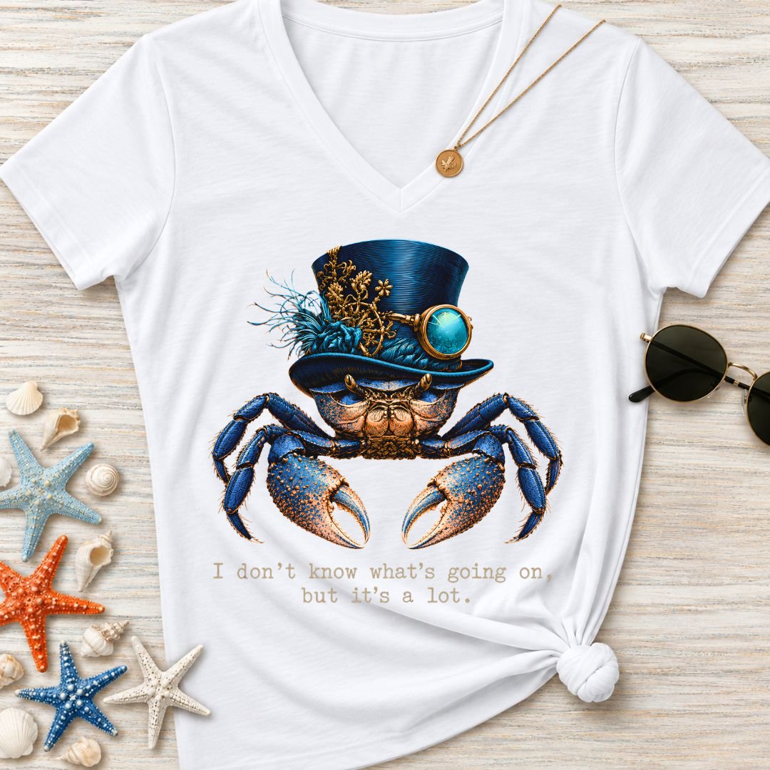 It's A Lot, Crab Women's V-Neck T-Shirt