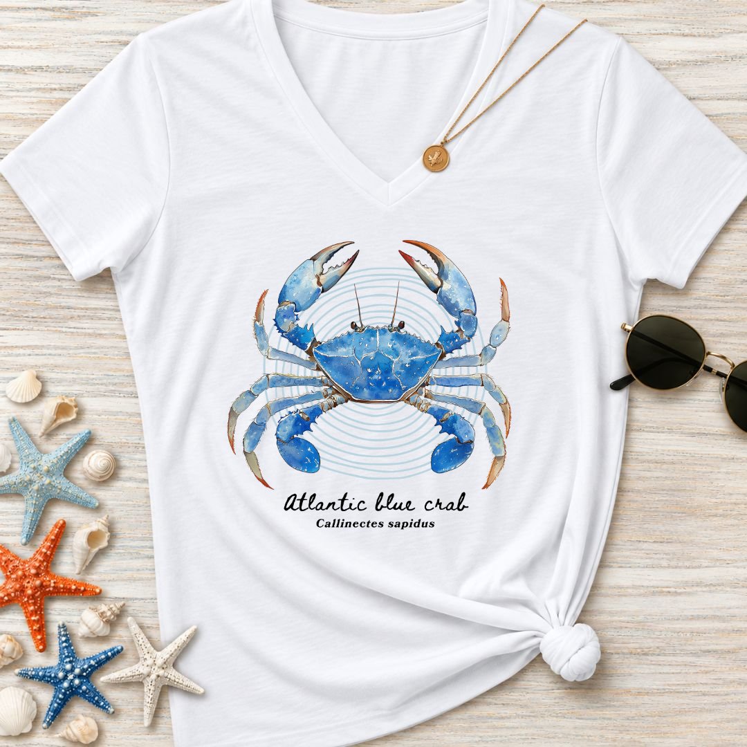 Blue Crab Women's V-Neck T-Shirt