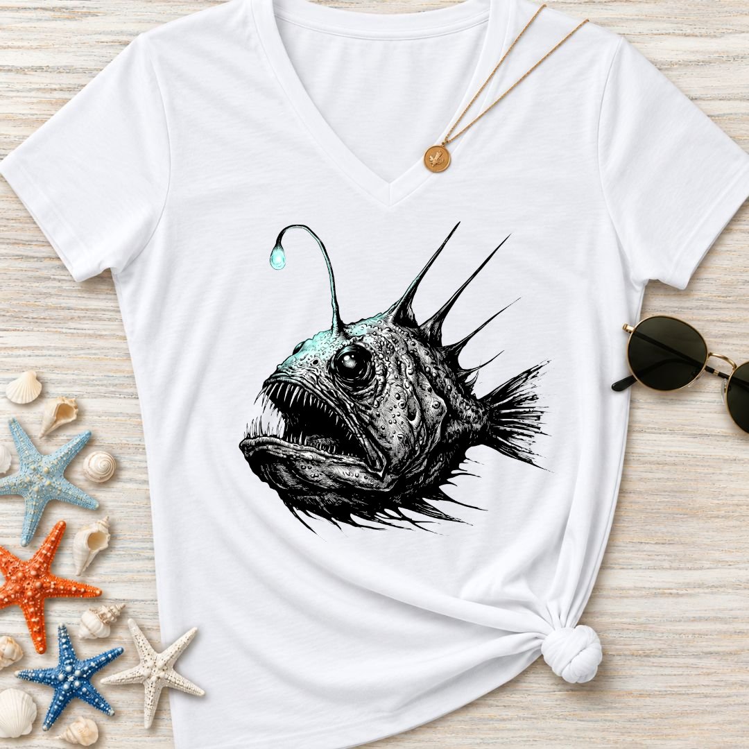 Angler Fish Women's V-Neck T-Shirt