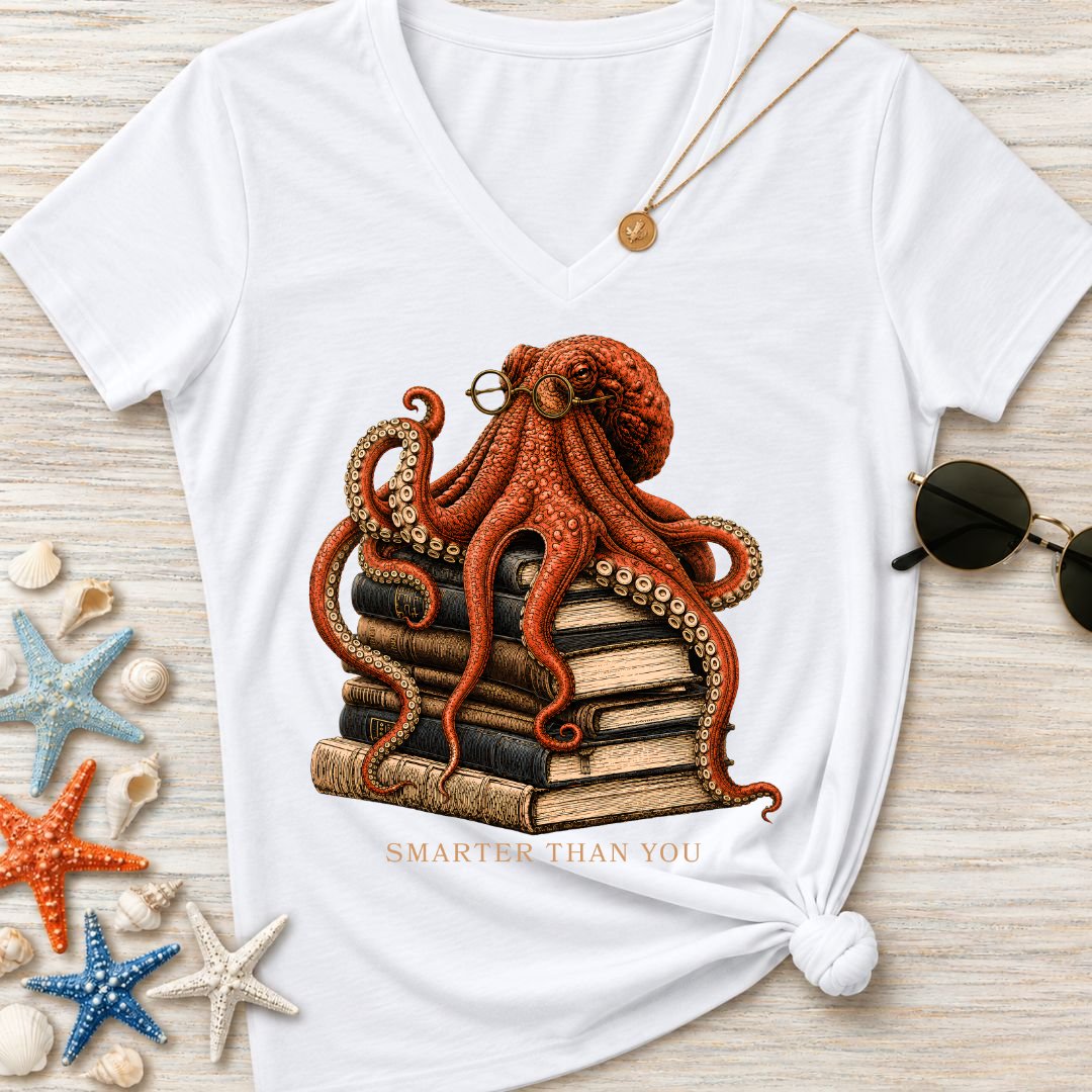 Smarter Than You, Octopus Women's V-Neck T-Shirt