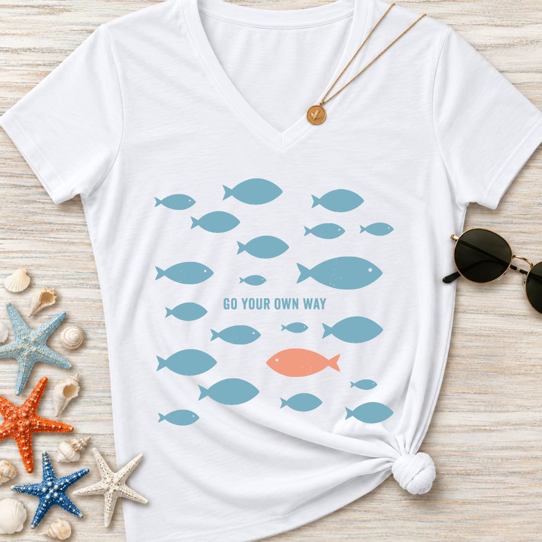 Go Your Own Way Women's V-Neck T-Shirt