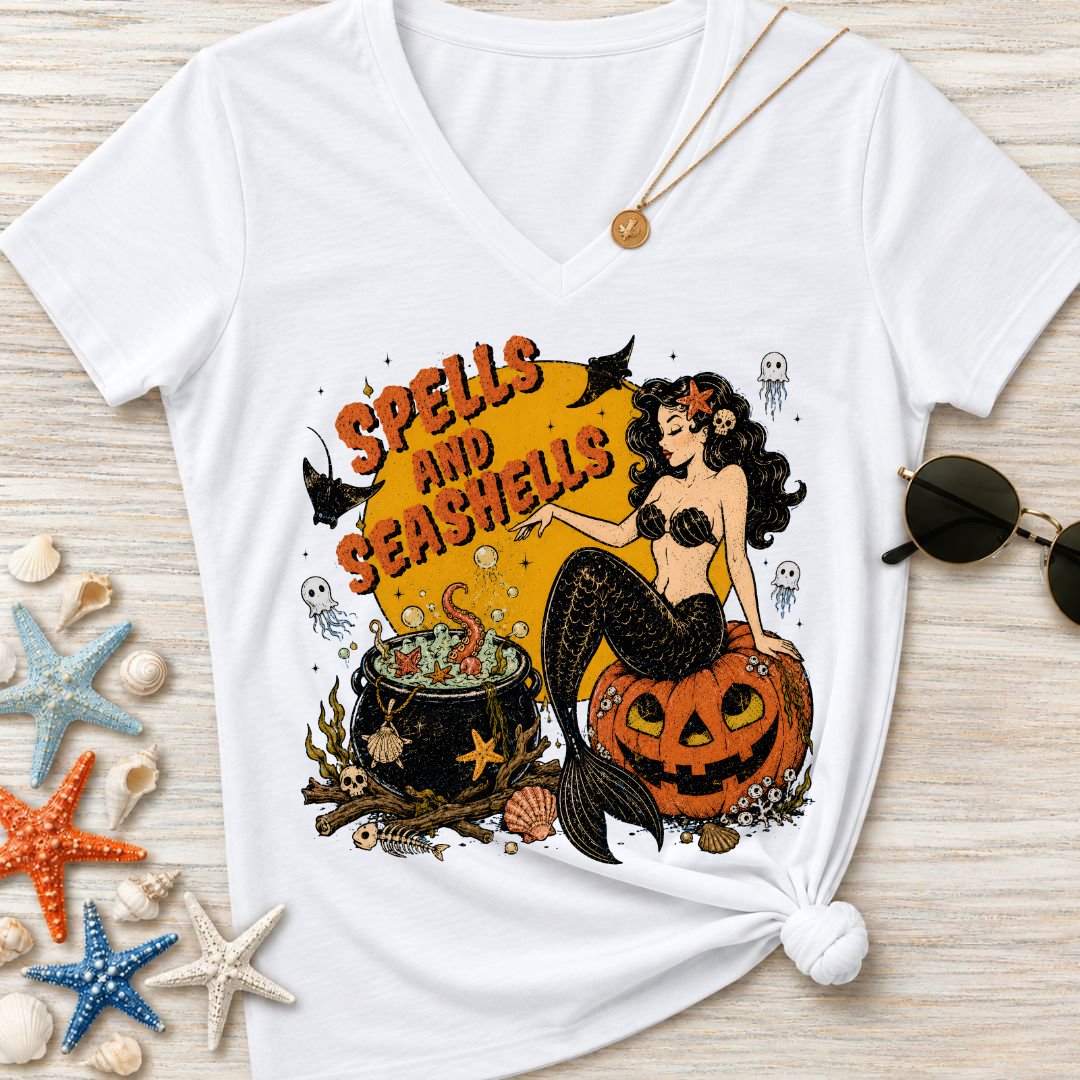 Spells & Seashells Women's V-Neck T-Shirt