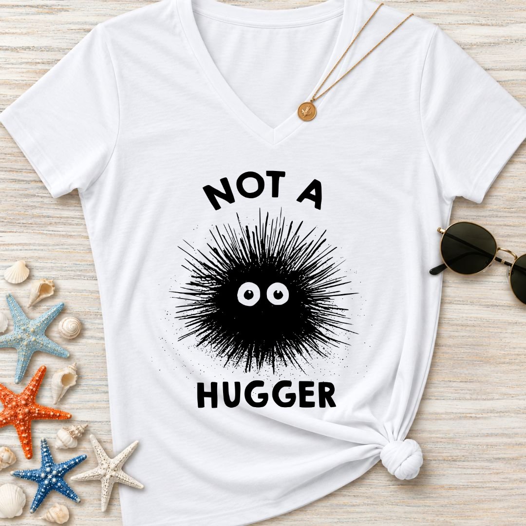 Not A Hugger Women's V-Neck T-Shirt