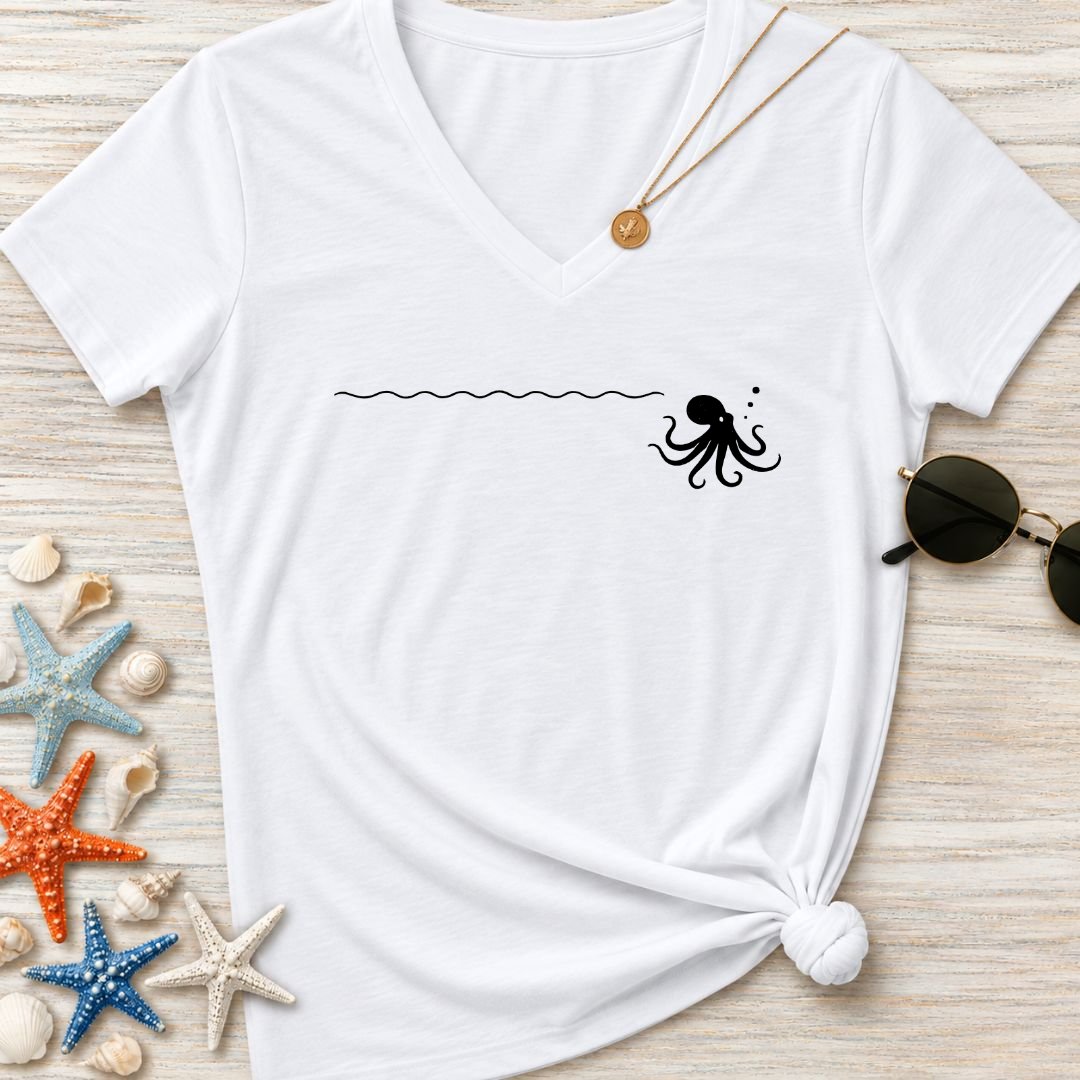 Octopus Trail Women's V-Neck T-Shirt