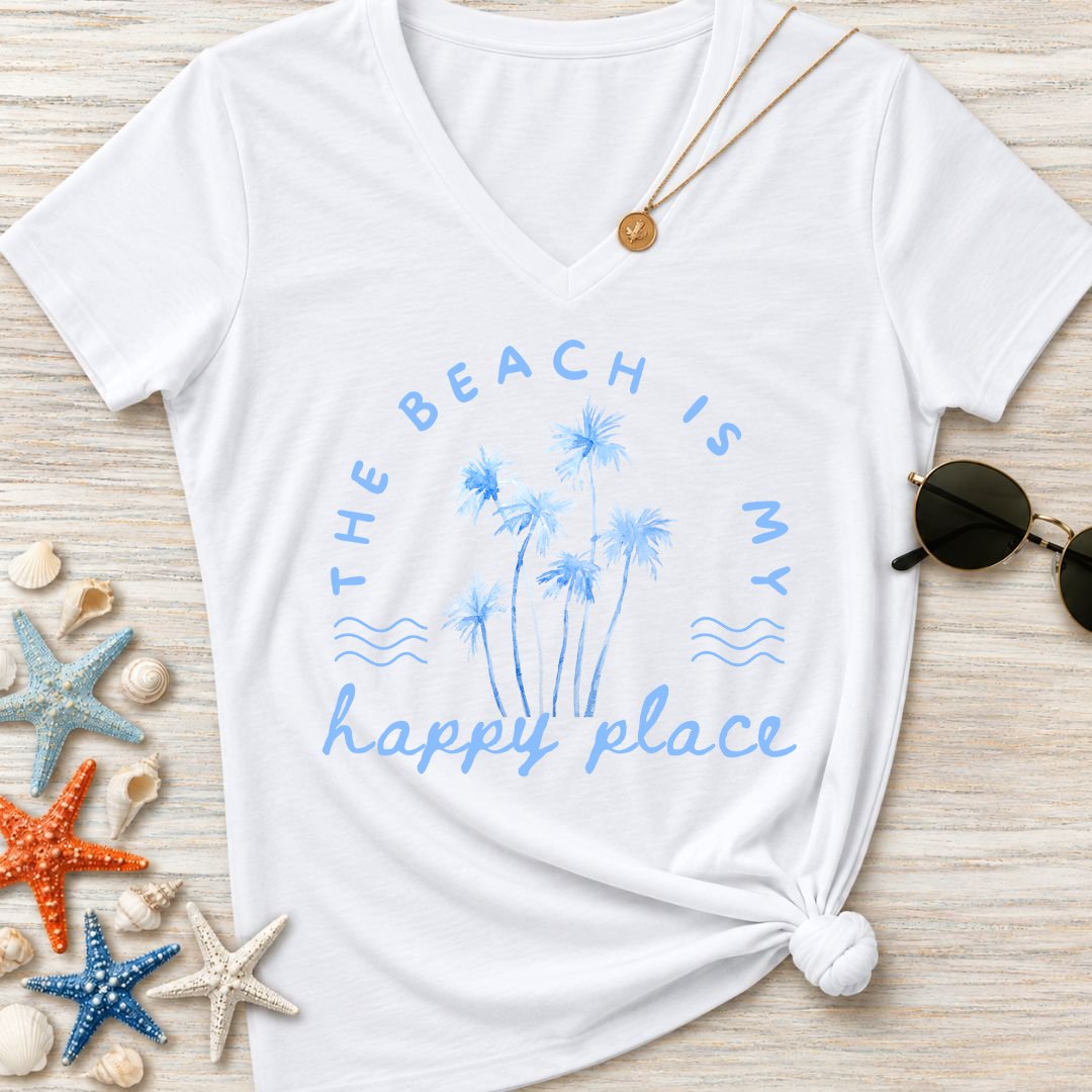 Happy Place Women's V-Neck T-Shirt