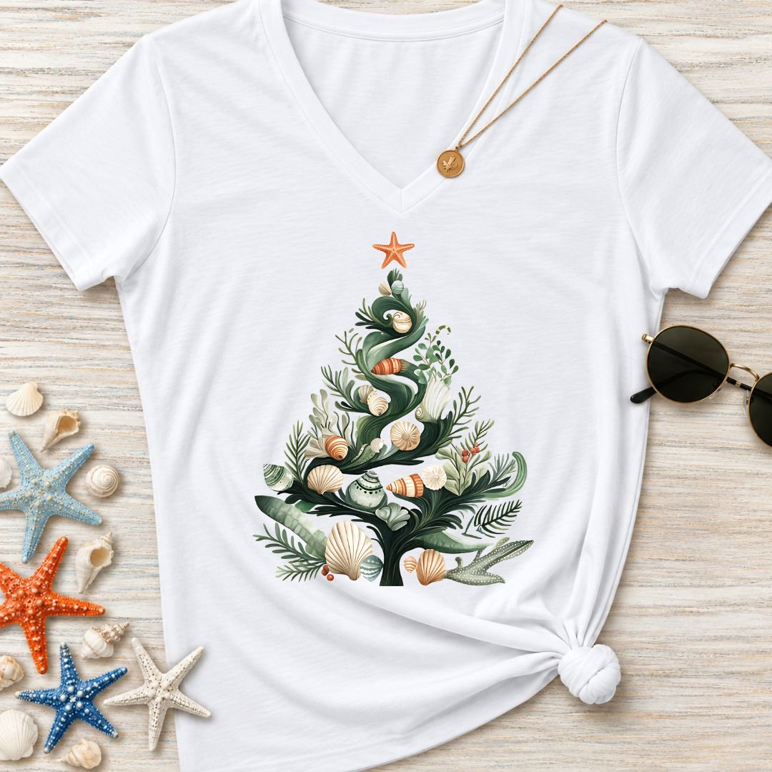 Underwater Christmas Women's V-Neck T-Shirt