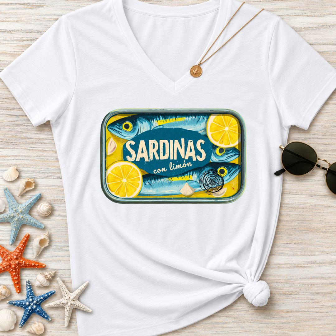 Sardinas Con Limon Women's V-Neck T-Shirt