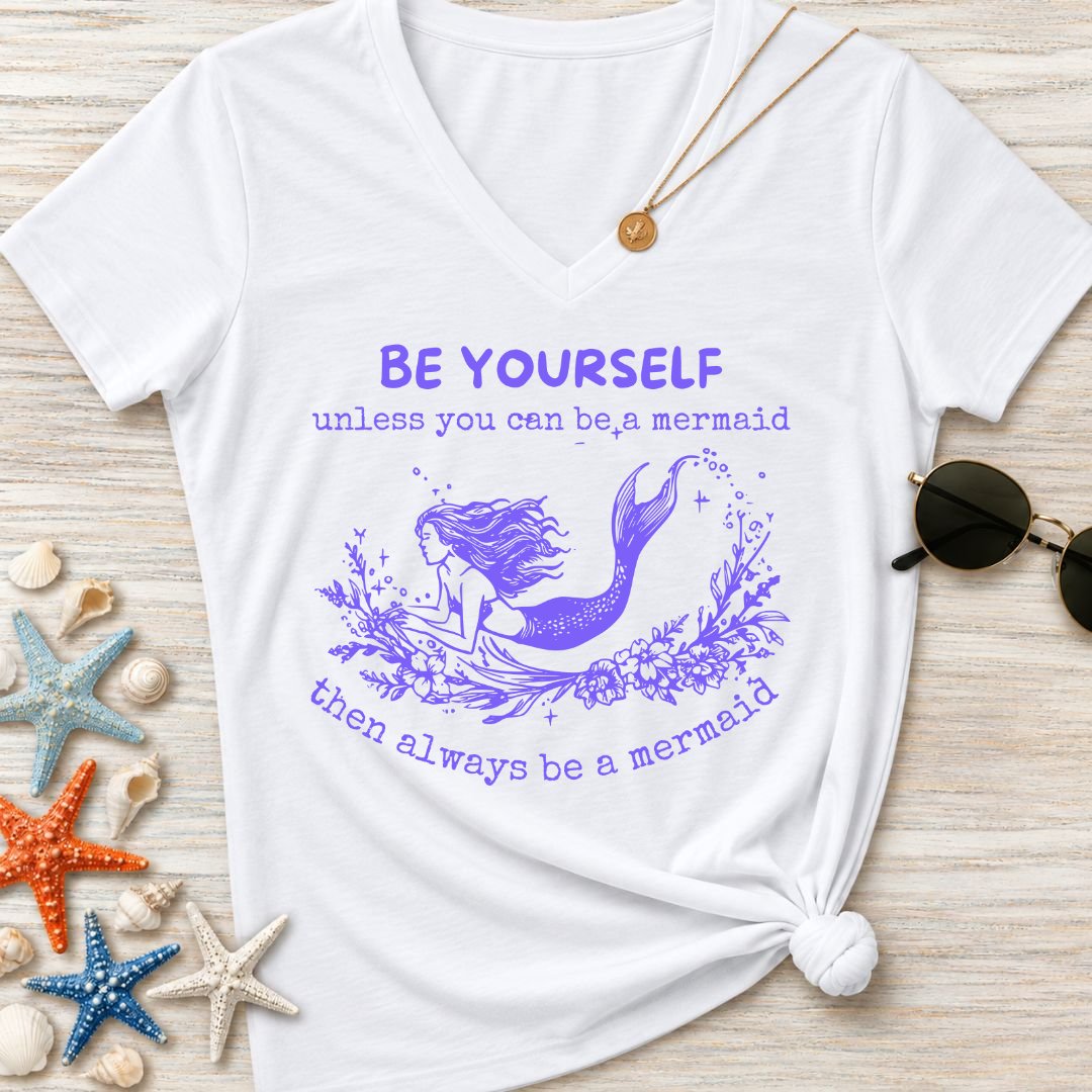 Be A Mermaid Women's V-Neck T-Shirt
