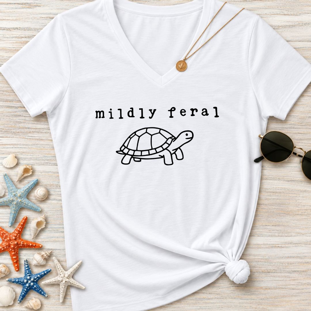 Mildly Feral Women's V-Neck T-Shirt