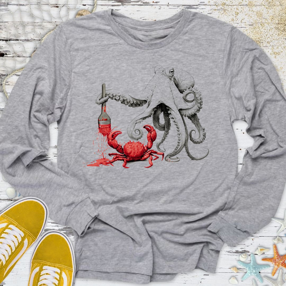 Off To Paint Stuff, Octopus Long Sleeve Tee
