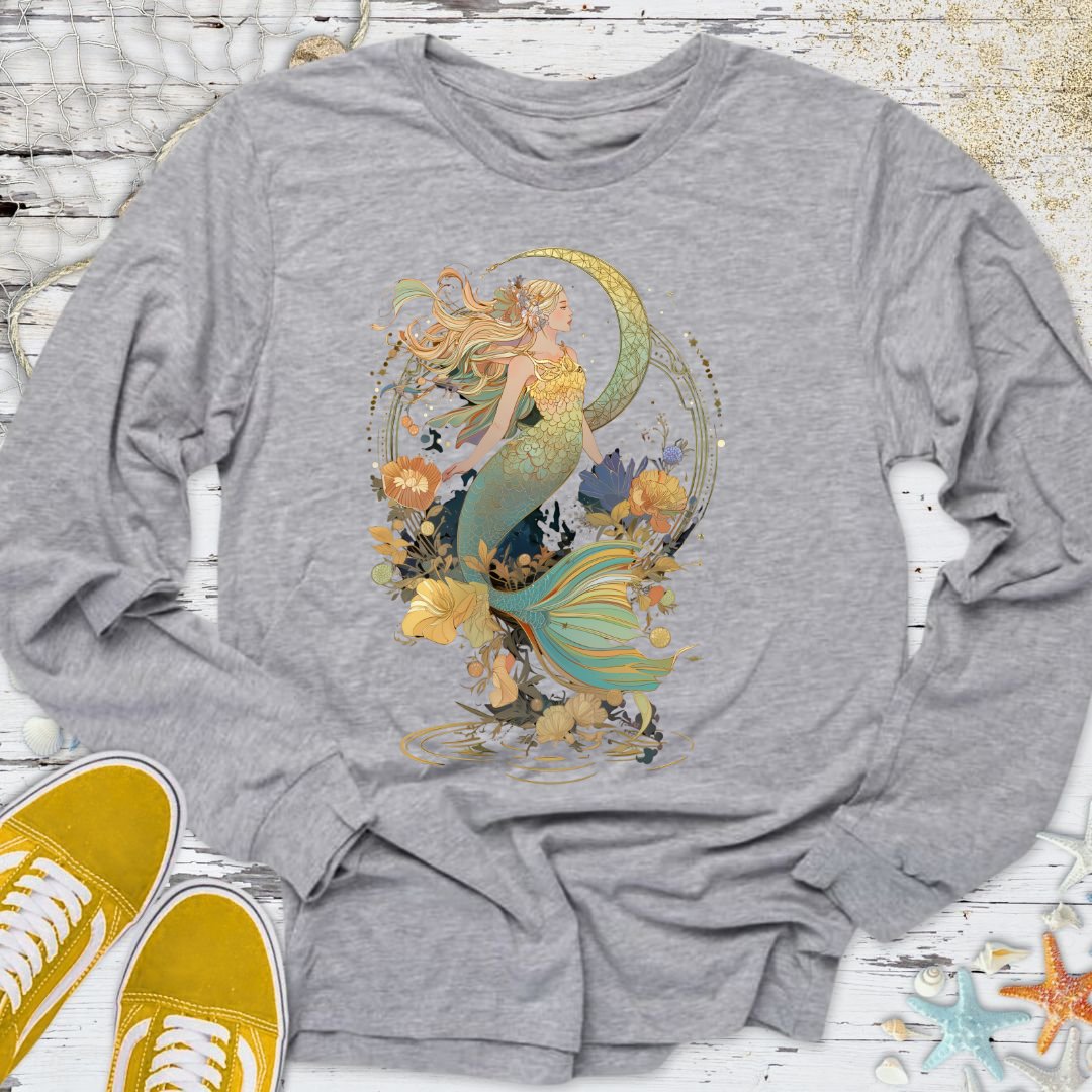 Whimsical Mermaid Long Sleeve Tee