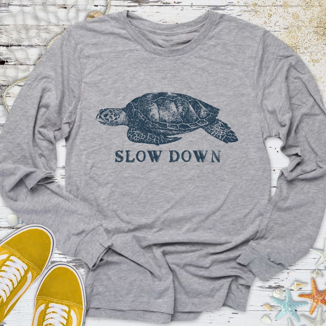 Slow Down Turtle Long Sleeve Tee
