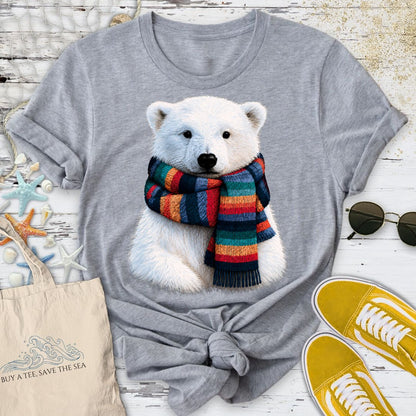 Cozy Polar Bear T-Shirt in Sport Grey - Dolce Reverie