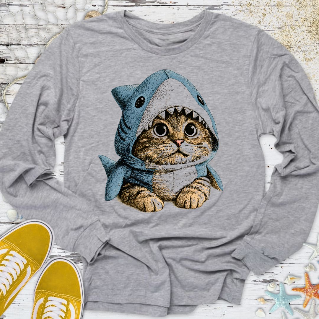 I'm a Real Shark, Cat Long Sleeve Tee