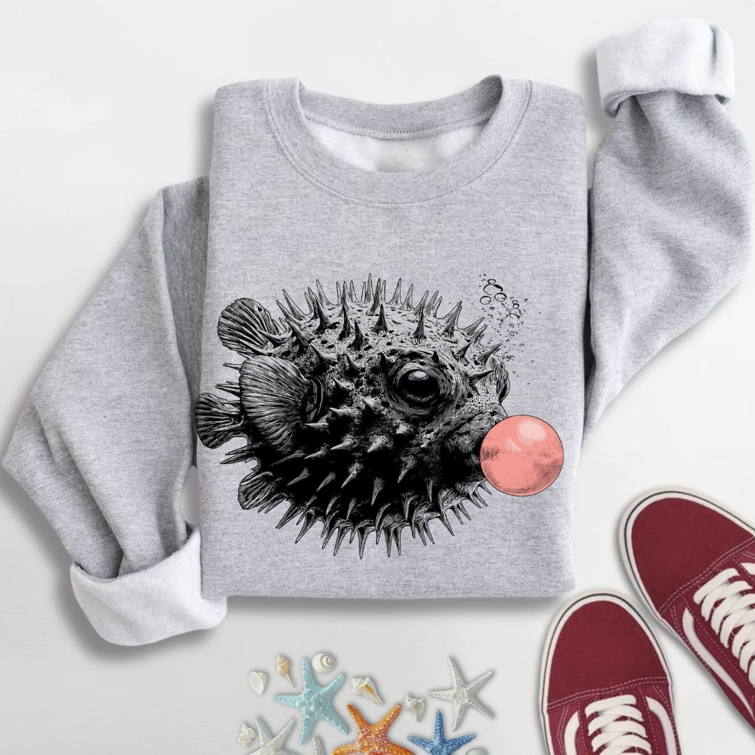 Bubblegum Pufferfish Sweatshirt