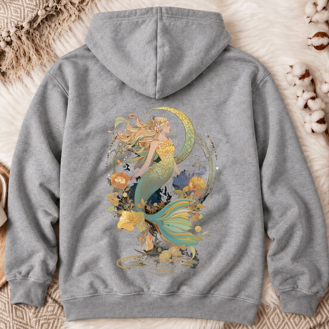 Whimsical Mermaid Back Print Hoodie