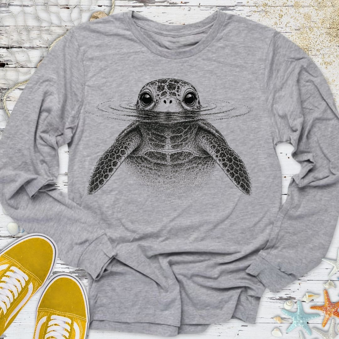 Curious Turtle Long Sleeve Tee