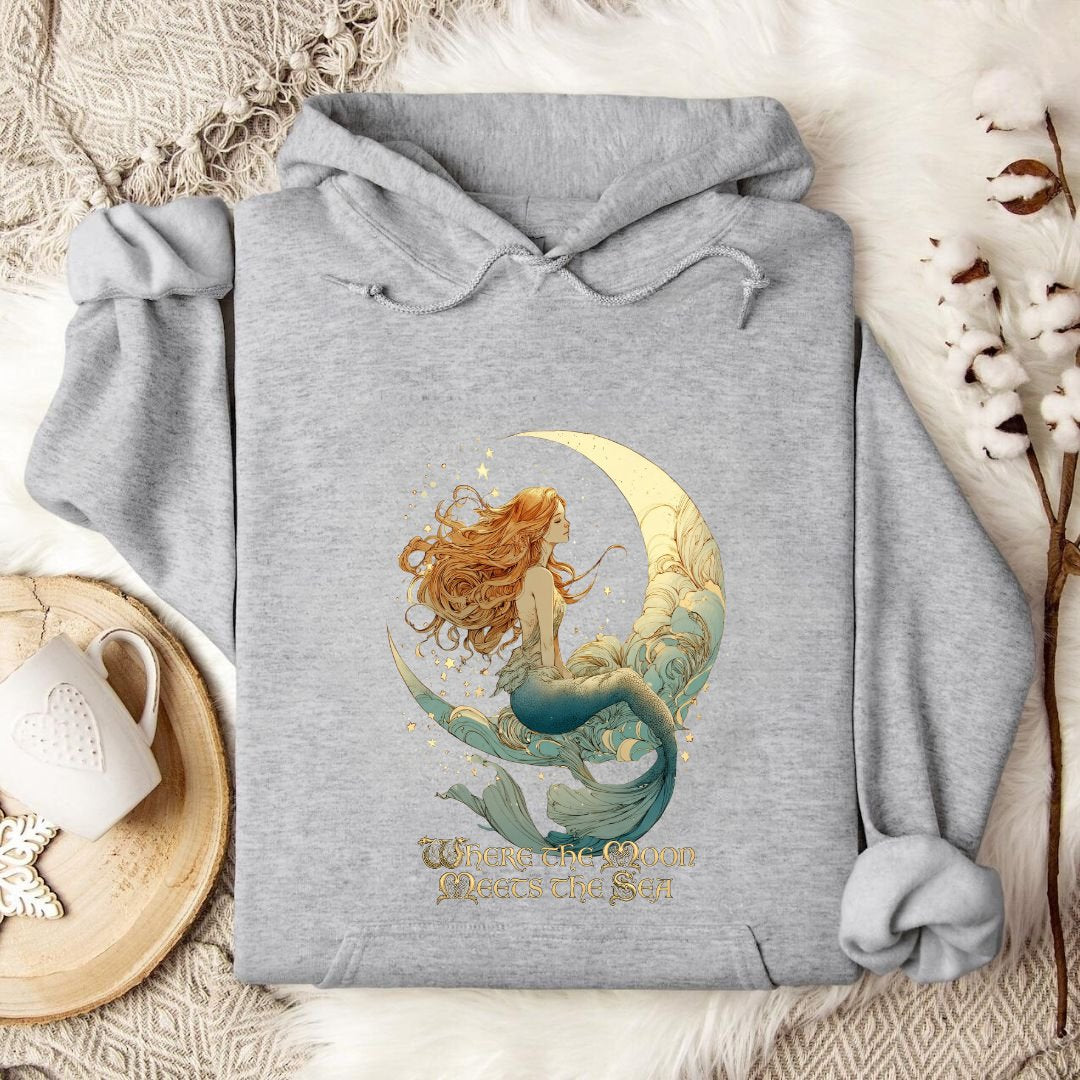Moon Meets The Sea, Mermaid Hoodie