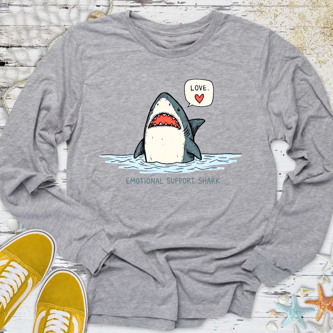 Emotional Support Shark Long Sleeve Tee