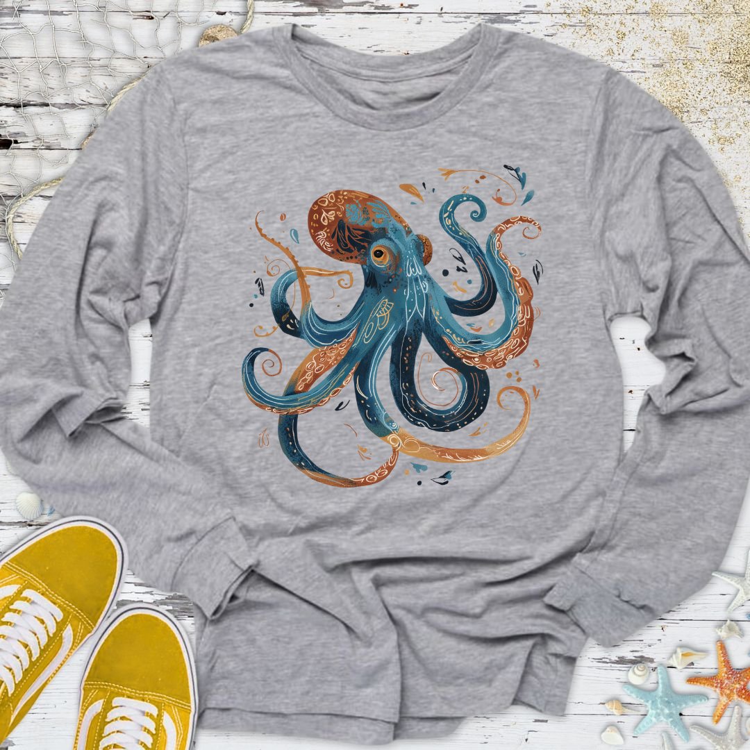 Boho Octopus Long Sleeve Tee