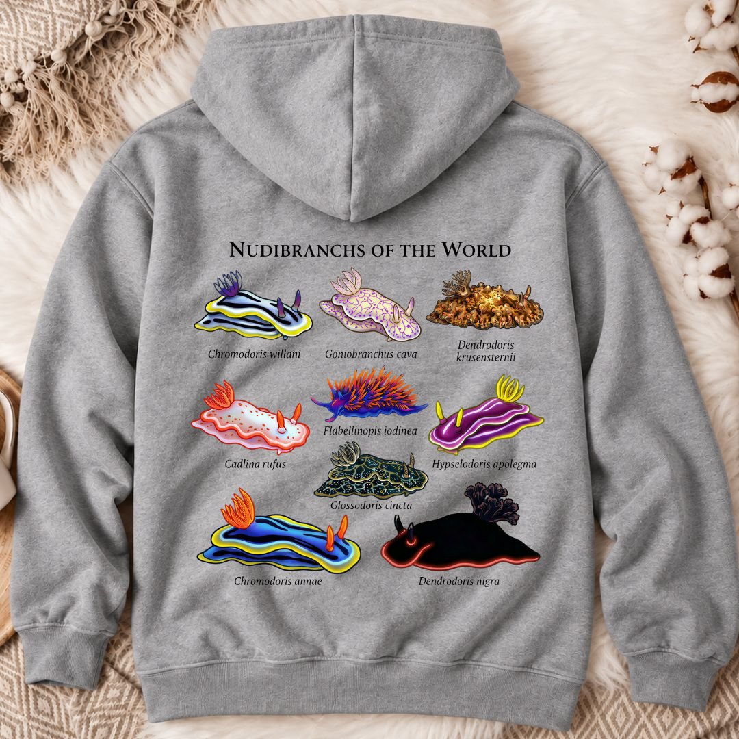 Nudibranchs Of The World Back Print Hoodie