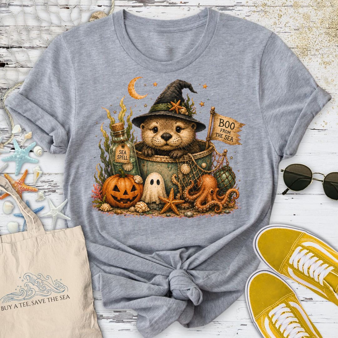 Boo From The Sea, Halloween Otter T-Shirt