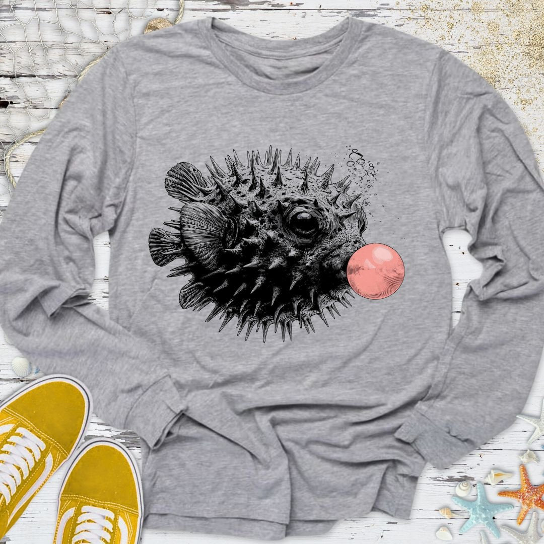 Bubblegum Pufferfish Long Sleeve Tee